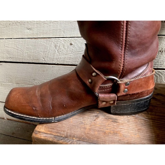 Brown leather boots, mens boots, harness boots - Picture 9 of 10
